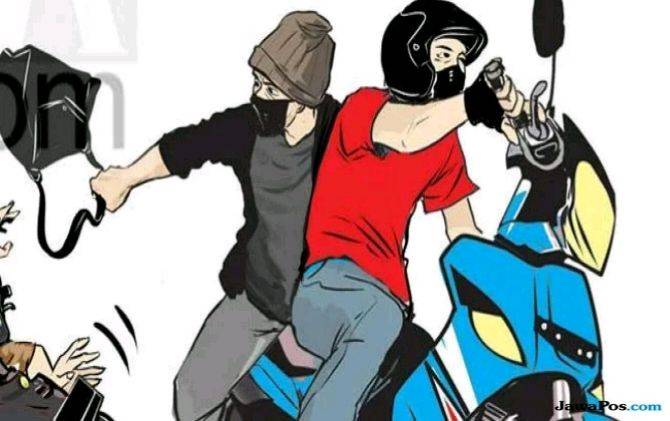 Sepeda Motor Ditendang Jamret, IRT Tewas Kepala Menghantam Tratoar