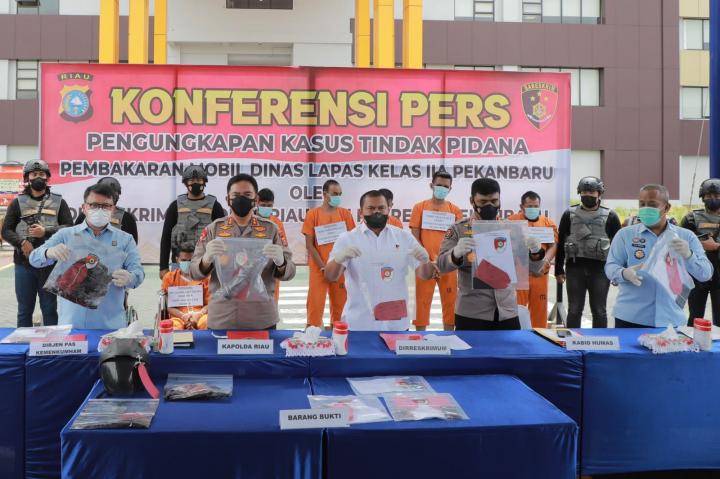 Napi Otak Pelaku Pembakaran Mobil Kalapas Pekanbaru Dipindahkan ke Nusakambangan