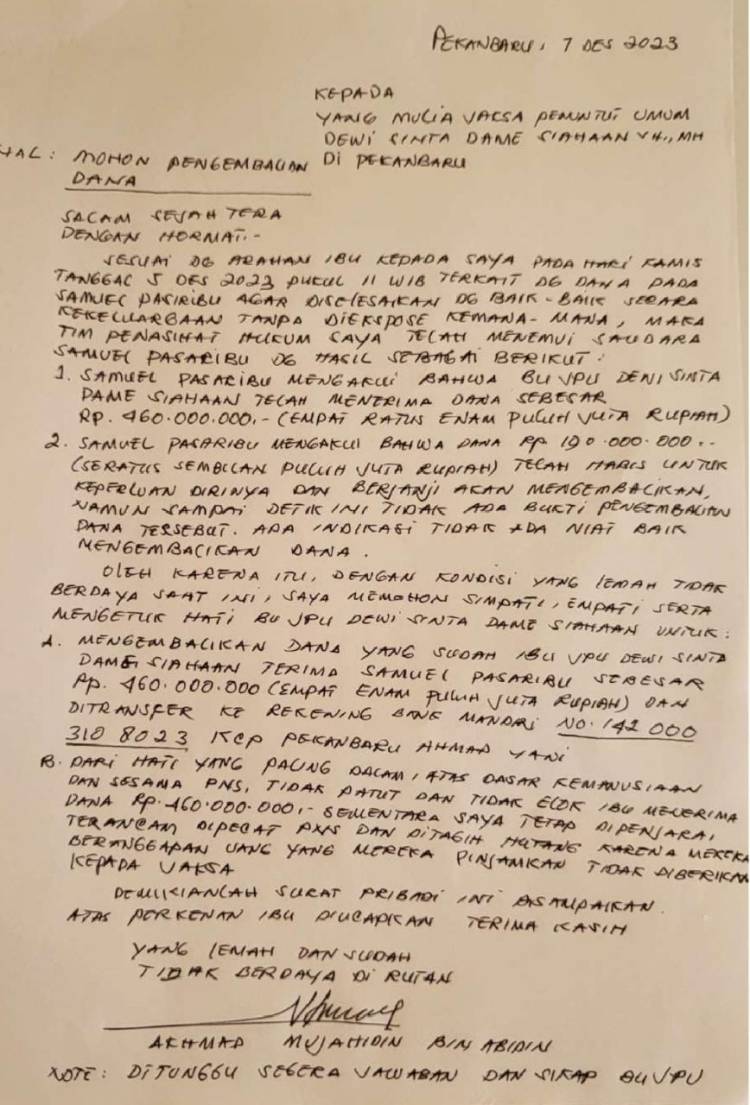 Buat Surat Terbuka, Mantan Rektor UIN Suska Tuding JPU Terima Uang Atas Perkaranya
