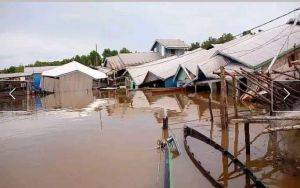 Delapan Rumah Warga di Inhil Terjun ke Sungai