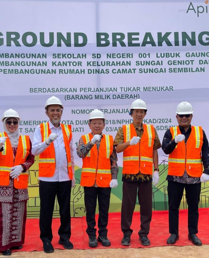 Apical Dumai Dukung Pembangunan Kompleks Baru SDN 001 Lubuk Gaung
