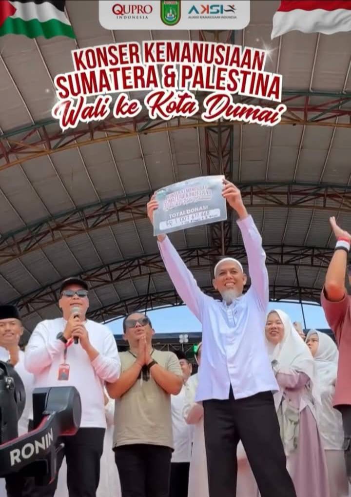 Konser Amal Sumatera Palestina di Dumai Kumpulkan Donasi Rp1 Milyar Lebih