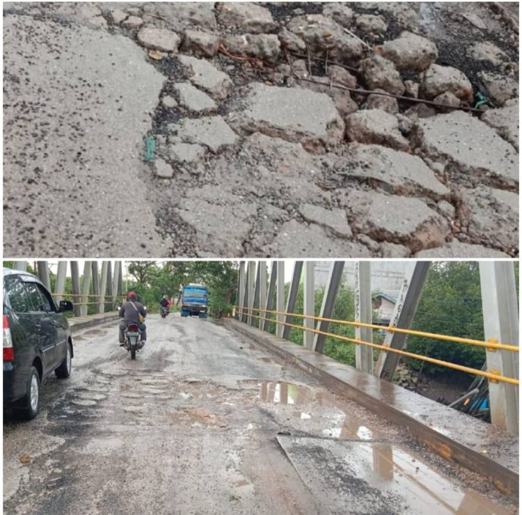 Kondisi Jembatan Sei Masjid Dumai Mengkhawatirkan