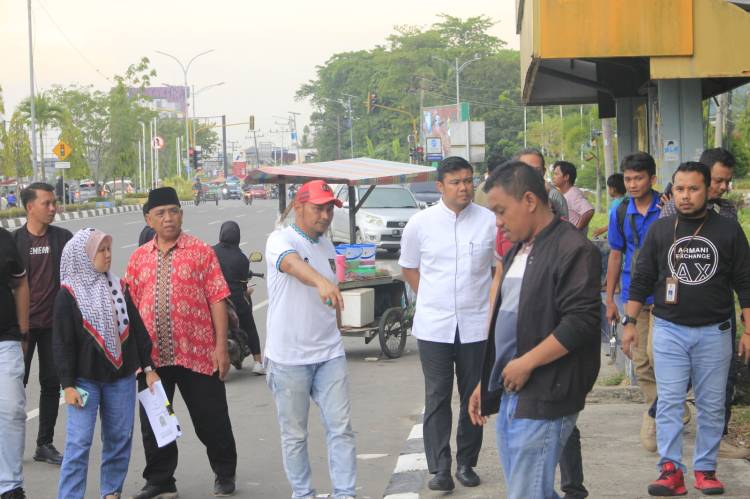 Dishub Bangun Pedestrian Jalan Sudirman dan Janur Kuning Kota Dumai