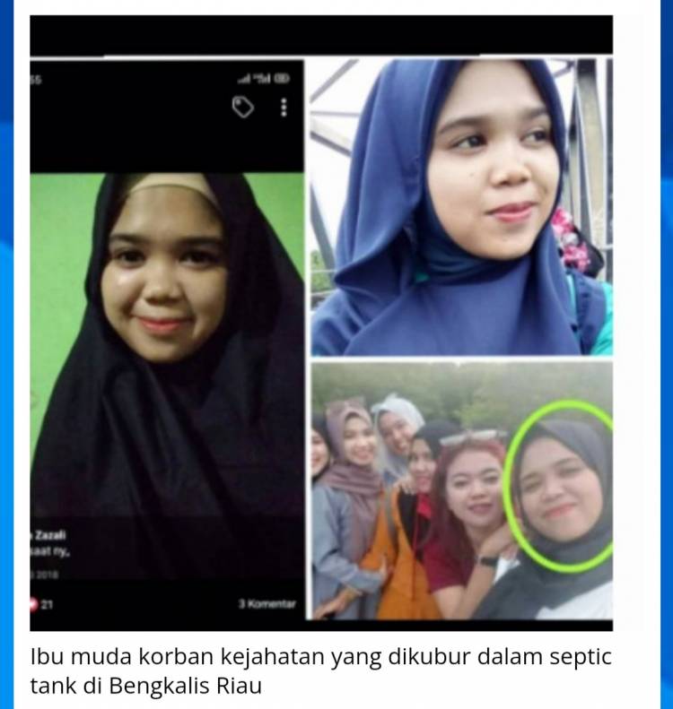 Ibu Muda yang Dikubur Dalam Septic Tank Diduga Korban Pembunuhan