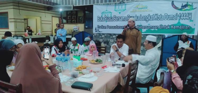 Buka Puasa Bersama Pusaka Langkat Dumai, Reza Pahlevi ST: Utamakan Berinfak Harta dan Bersedekah di Jalan Allah