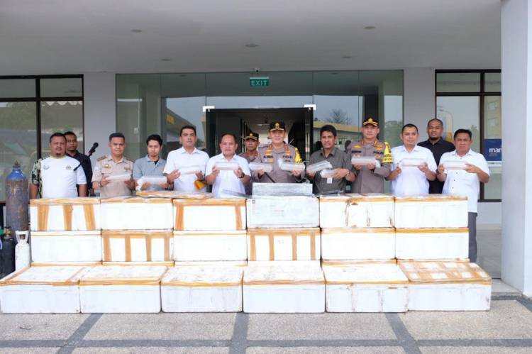 Hendak Dibawa ke Vietnam, Puluhan Ribu Benih Lobster dan Pelaku Diamankan Polda Riau