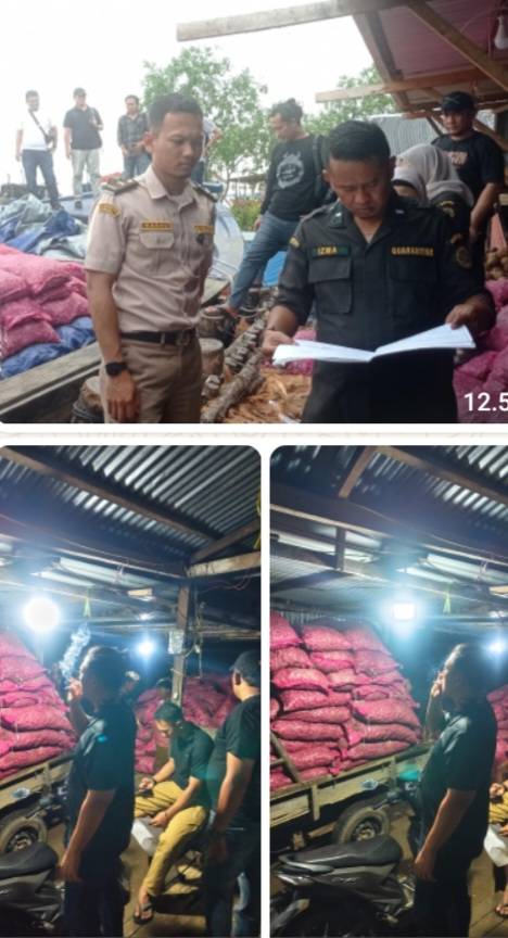 Intel Kodam Tuanku Tambusai Amankan 60 Ton Bawang Ilegal di Tembilahan