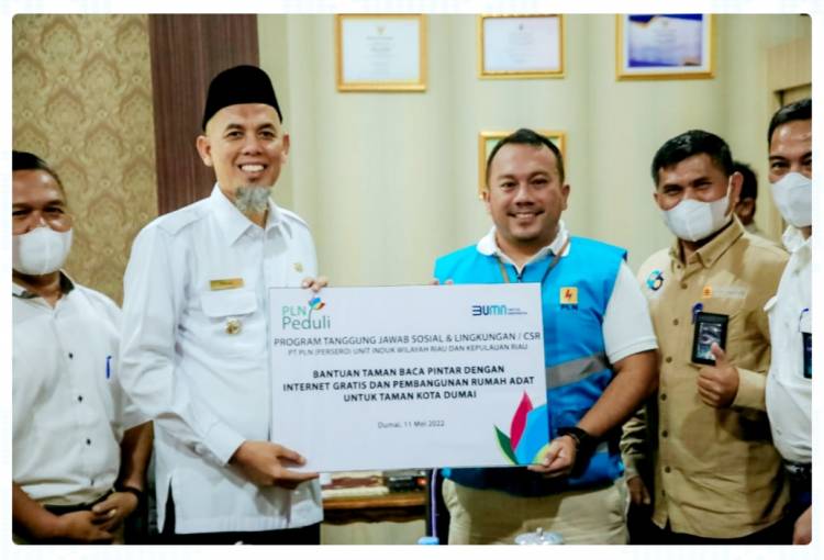 Dukung Program Walikota Dumai, PLN Bangun Taman dan Miniatur Rumah Adat