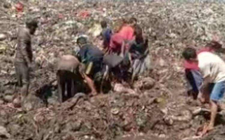 Viral di Medsos!!! Warga Bongkar Tumpukan Daging Kerbau di TPA Bantan Bengkalis