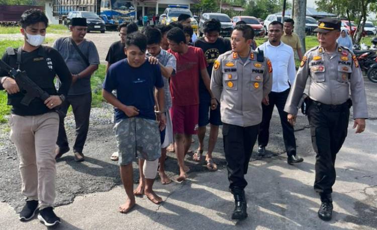 1 Ditembak, 10 Maling Besi PT PHR Ditangkap Polres Bengkalis di 4 Lokasi Berbeda