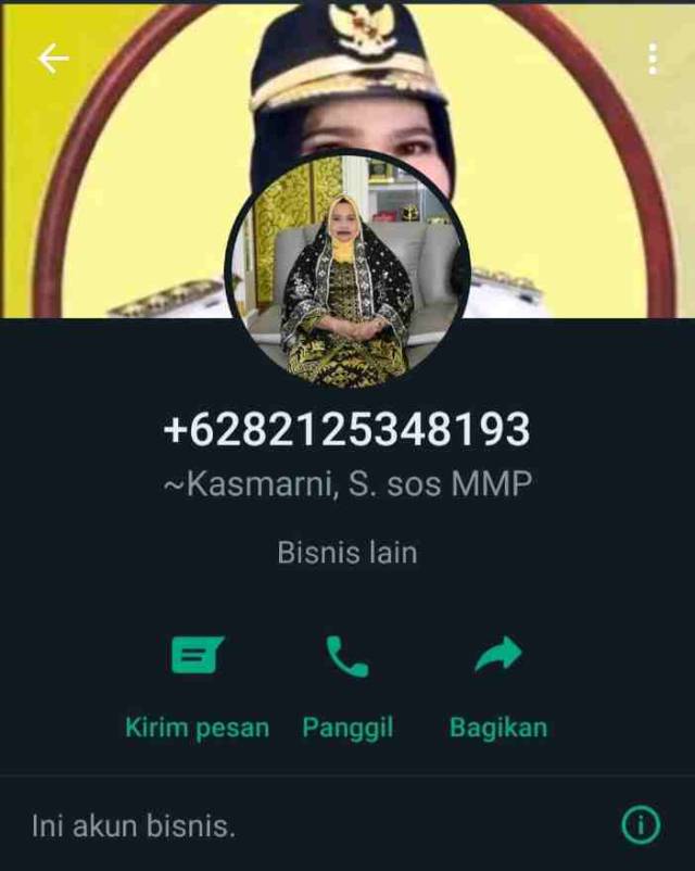 Awas!!! Pelaku Penipuan Mengatasnamakan Bupati Bengkalis Beraksi, Kedoknya Beri Bantuan ke Masjid