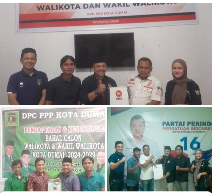 Pilkada Dumai 2024, H Paisal Ambil Formulir Pendaftaran di PKS, PPP dan Perindo