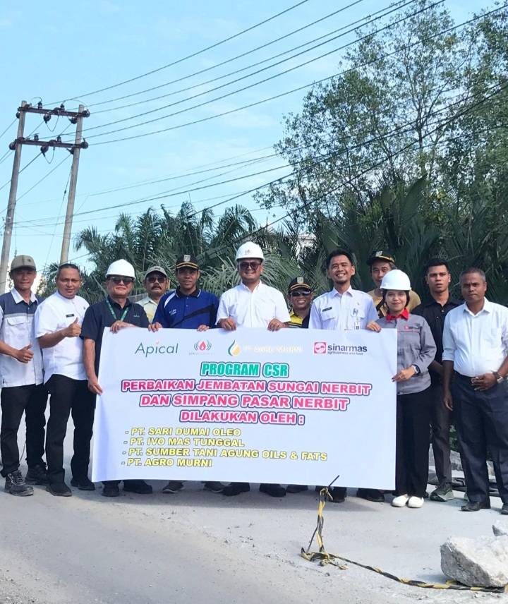 Apical Fasilitasi Perbaikan Jembatan dan Jalan di Lubuk Gaung Kota Dumai