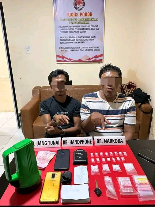 Dua Bandar Sabu Asal Sumbar Ditangkap Tim Ojoloyo di Jalin Pekanbaru-Kampar, Puluhan Paket Sabu Amankan