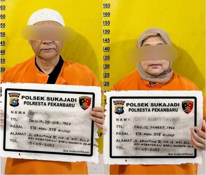 Modus Pembelian Karpet, Pasangan Kakek Nenek Tipu Pihak Hotel Grand Elite Pekanbaru Ratusan Juta