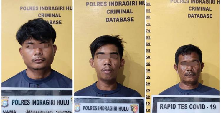 Sat Reskrim Polres Inhu Tangkap Tiga Pelakau PETI