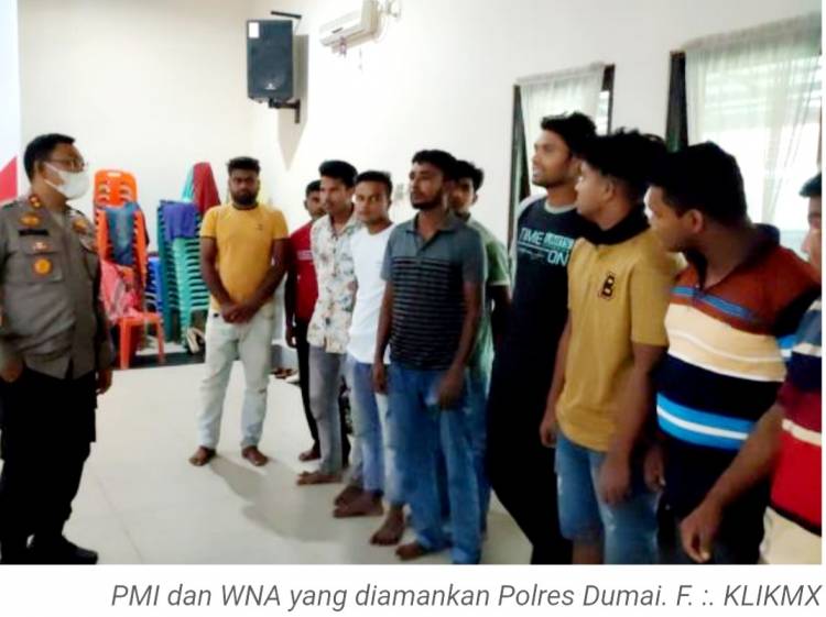 Polres Dumai Gagalkan Pengiriman 45 TKI Ilegal dan 13 WNA ke Malaysia