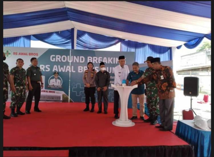 RS Awal Bros Hadir di Dumai, Walikota Resmikan Penanaman Tiang Pancang Perdana