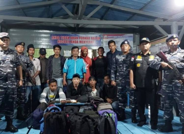 Lanal Dumai Amankan Rombongan TKI Ilegal ke Malaysia