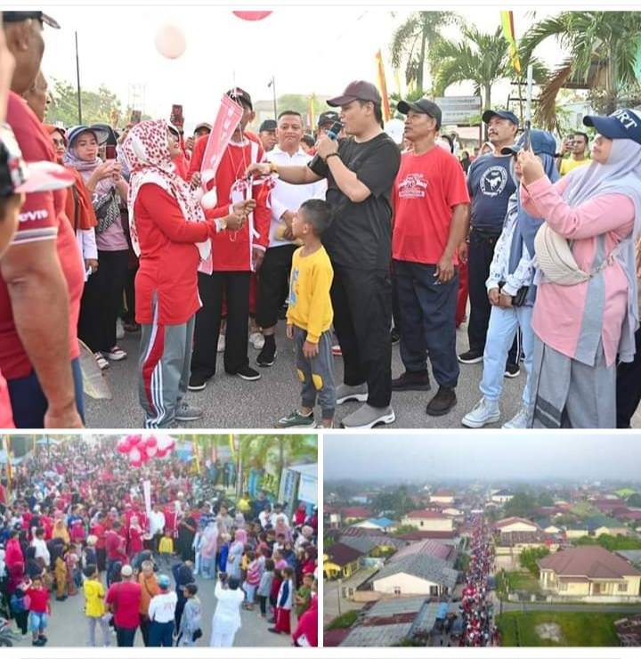 Reza Fahlepi Lepas Ribuan Peserta Jalan Sehat di Bumi Ayu