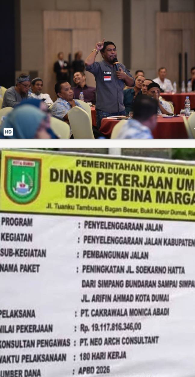 Proyek Jalan Soekarno-Hatta Dumai Rp32 Miliar, ARUK: Jangan Korbankan Kualitas Demi Kejar Target