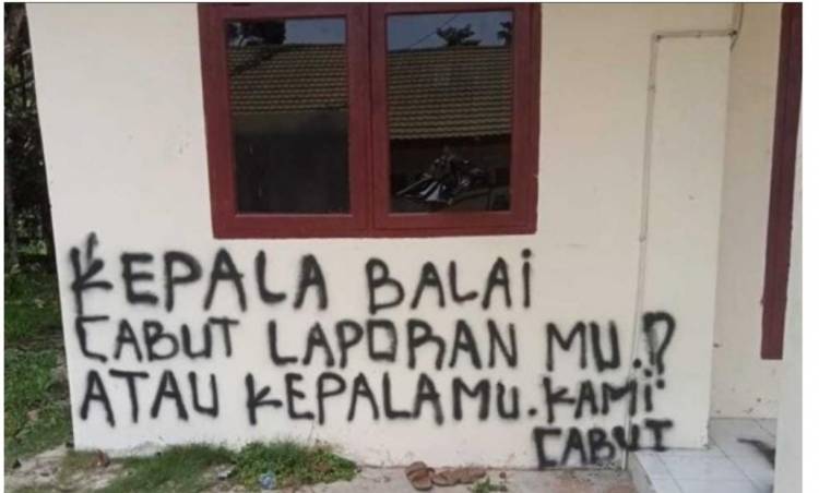 Ngeri, OTK Teror Mau Cabut Kepala Pimpinan Balai Tesso Nilo