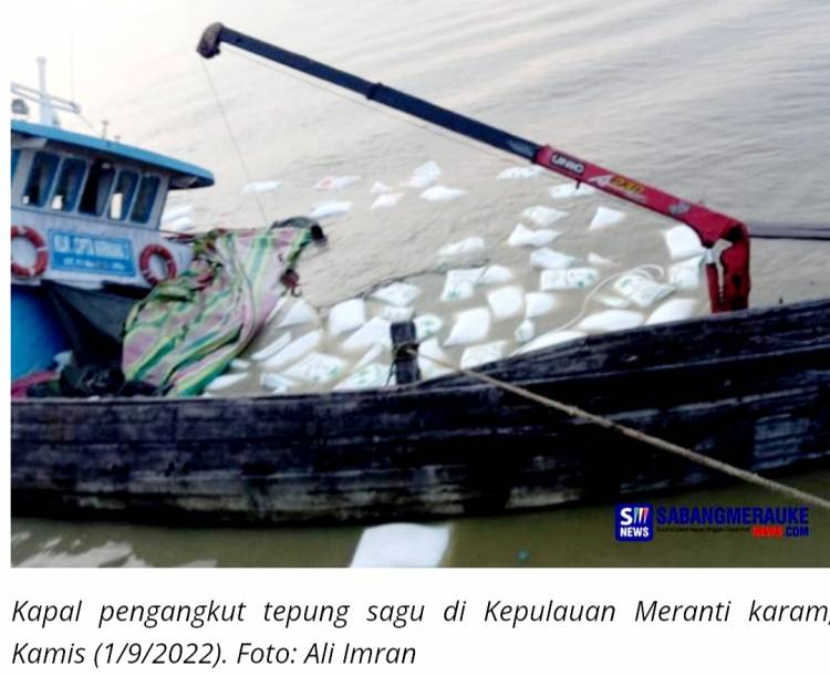 Angkut 70 Ton Tepung Sagu, Kapal Milik Mantan Bupati Irwan Nasir Karam