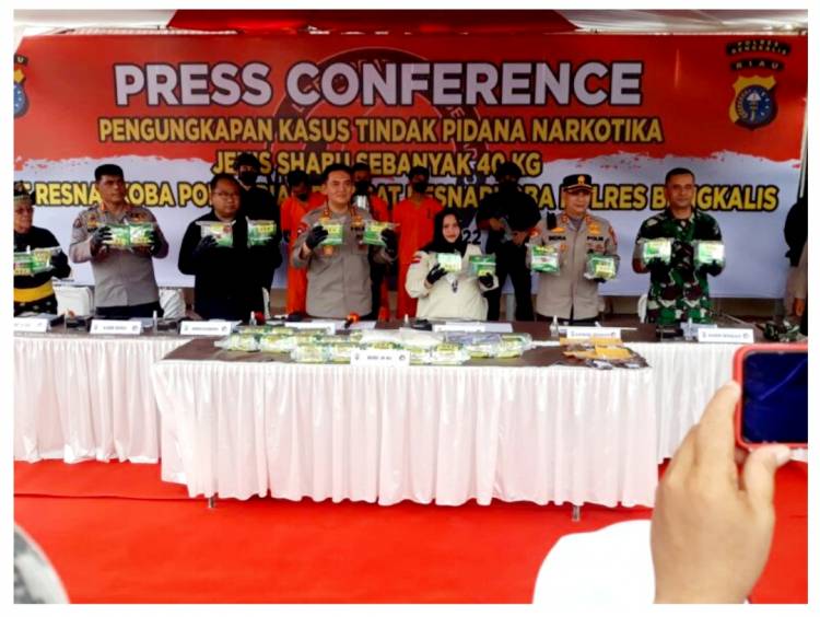 Sabu-sabu Asal Malaysia Masuk 40 Kilogram Melalui Bengkalis