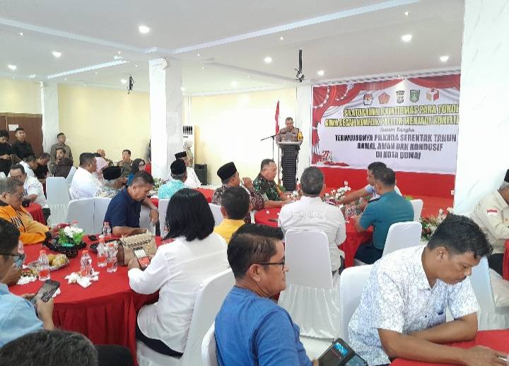 Wujudkan Pilkada Damai 2024, Pagi Ini Polres Dumai Gelar Silaturahmi Para Tokoh
