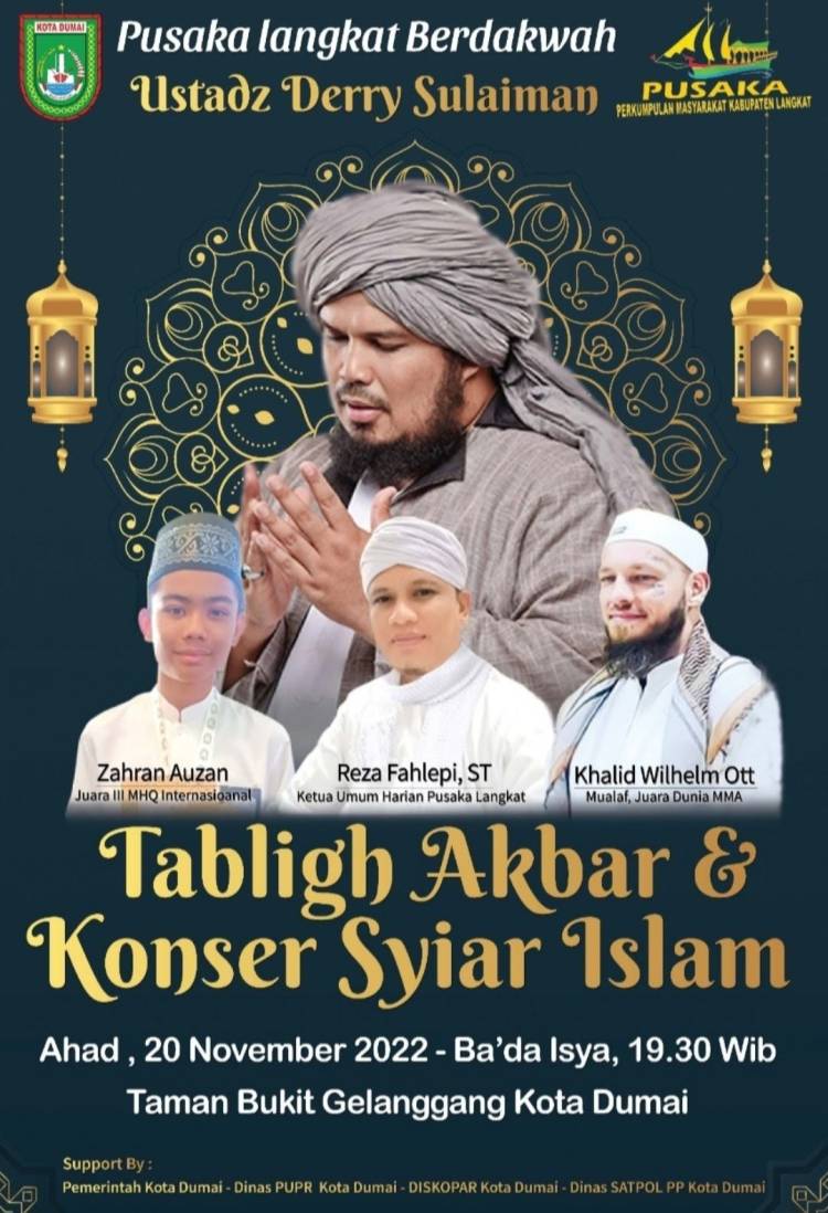 Pusaka Langkat Gelar Tabligh Akbar dan Konser Syiar Islam di Kota Dumai