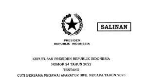 Berikut Jadwal Cuti Bersama ASN Selama 2023